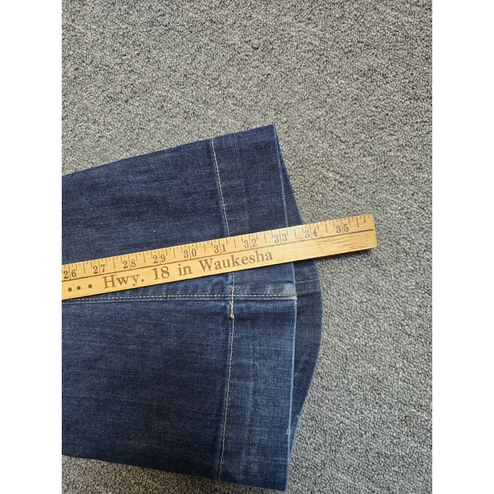 Dark Blue Women's Flared Jeans - Picture 7 of 15